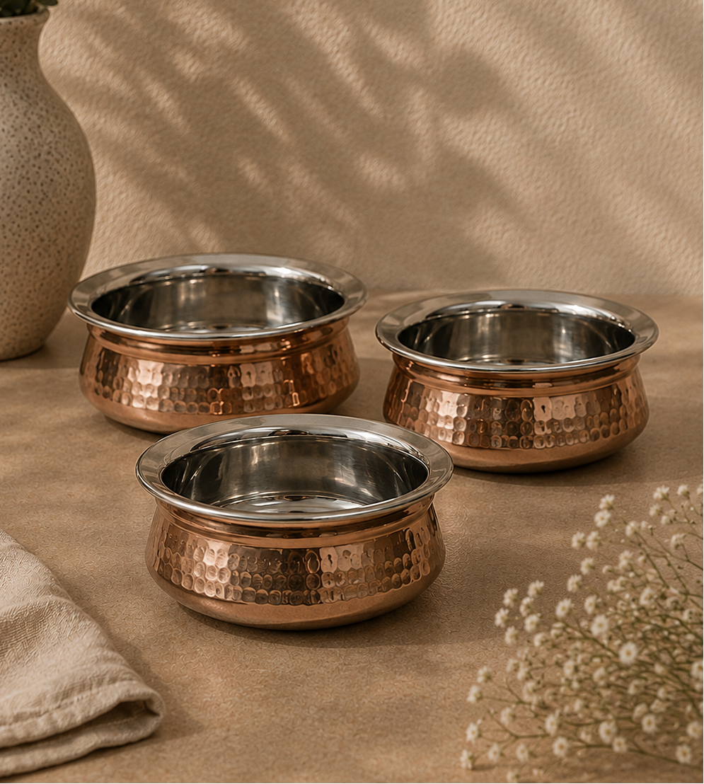 Hammered Design Handi Set (1.3L,1.9L,3L) | Soul Love & Earth