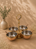 Brass And Copper Mix Metal Pickle Stand | Soul Love & Earth