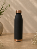 Pure Copper Water Bottle With Silk Black Finish | Soul Love & Earth