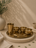 Pure brass heavy shining 6 piece plate set | Soul Love & Earth
