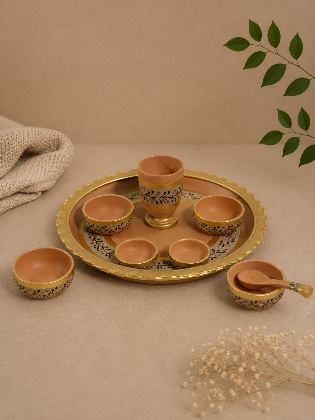 15 Inch Dinner Set Painting | Soul Love & Earth