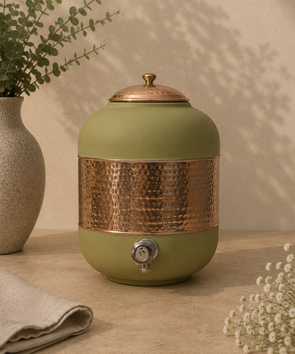 Copper Water Dispenser With Dual Tone Elegance (5L) | Soul Love & Earth
