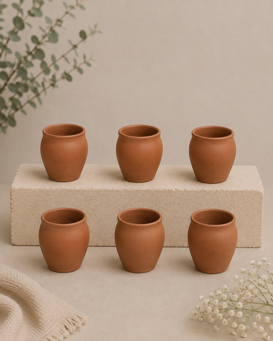 Kulladh Set Plain 6 Pieces | Soul Love & Earth