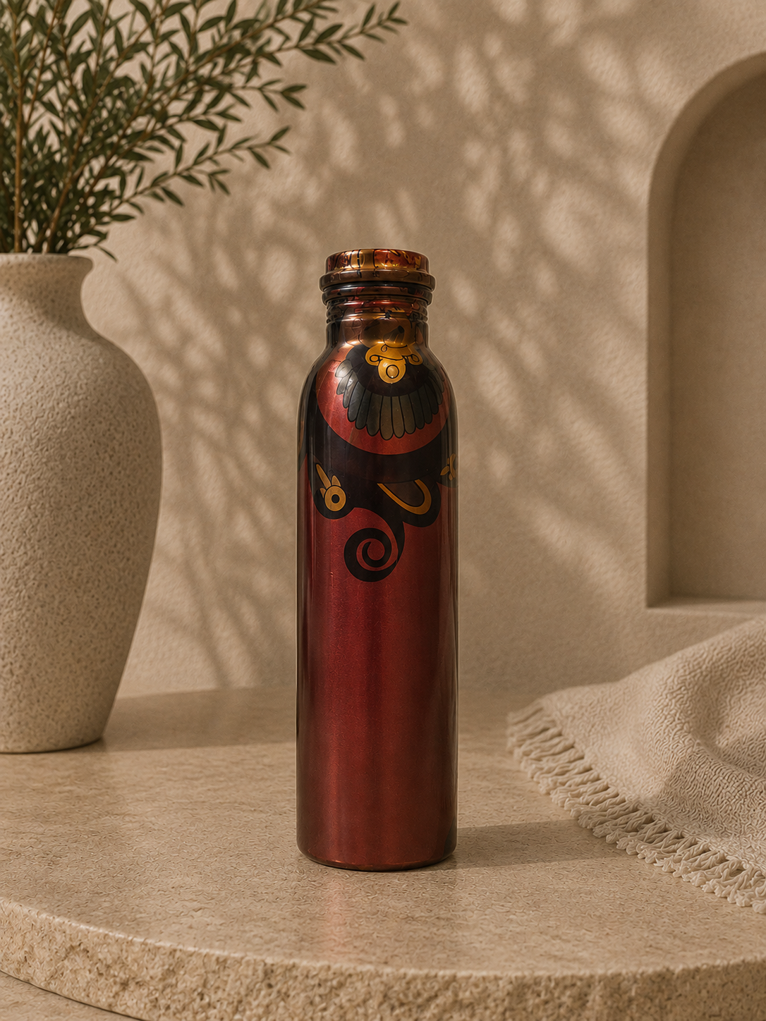 Pure Copper Meena Work With Red Editon (1L) | Soul Love & Earth