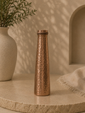 Pure Copper Narrow Vessel Hammerd Finish Bottle (1L) | Soul Love & Earth