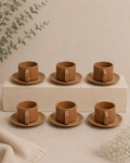 Cup Saucer Plain 6 Pieces | Soul Love & Earth