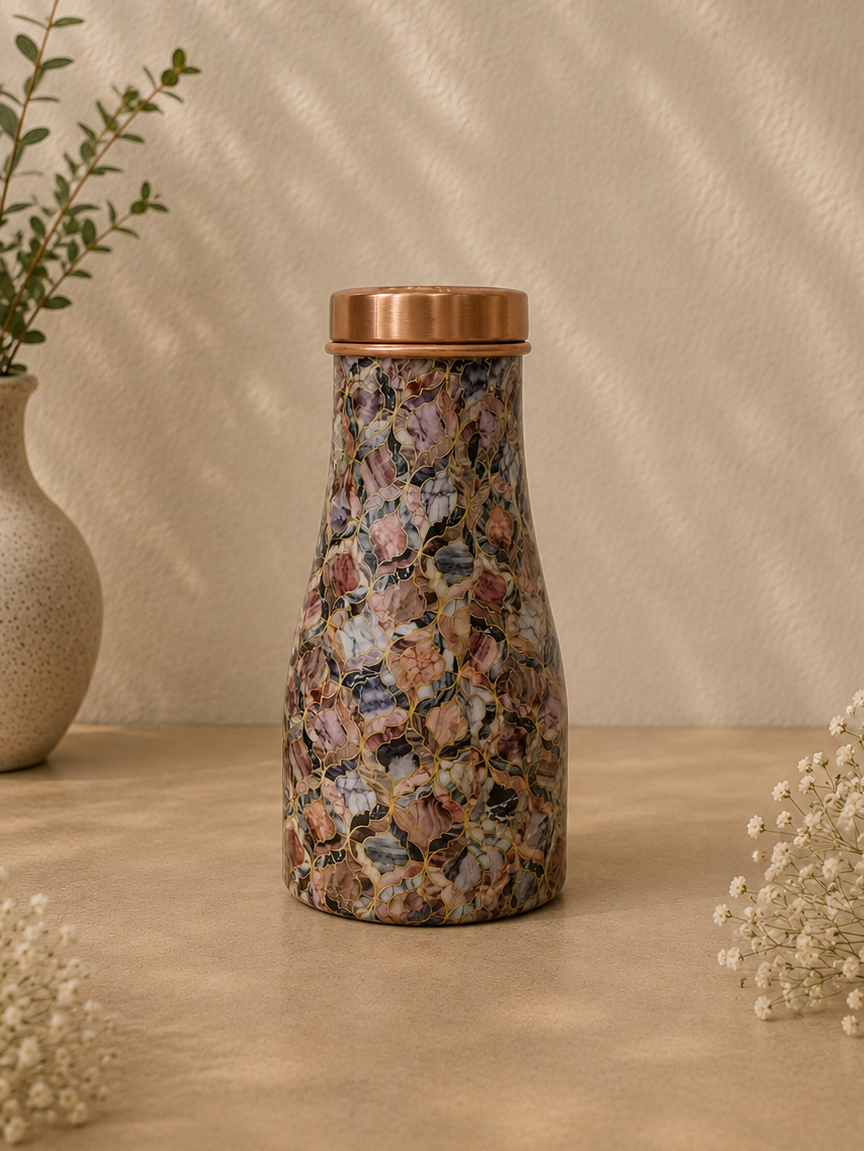 Copper Tumbler Features Unique Stone Design | Soul Love & Earth