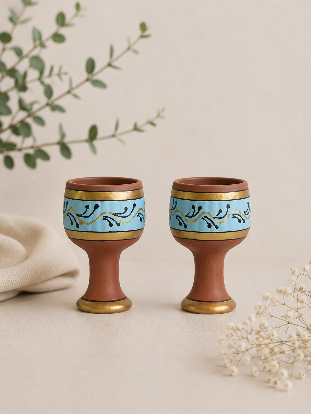 Wine Glass Painted (Set of 2) | Soul Love & Earth